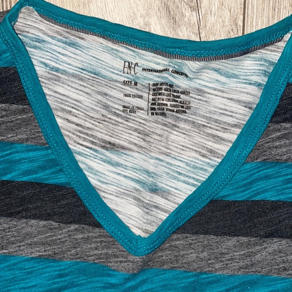 Striped vneck shirt - Picture 2 of 3